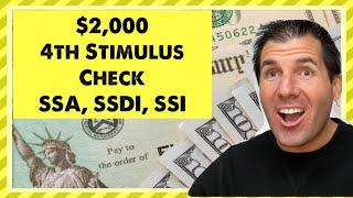$2,000 4th Stimulus Check Update in 2024 - Social Security, SSDI, SSI, Low Income