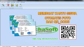 Membuat Kartu Pelajar dengan Foto Barcode Qrcode Otomatis