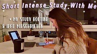 30 MIN INTENSE STUDY SESSION //real time study with me,Mitschriften am iPad,Motivation,Regengeräusch