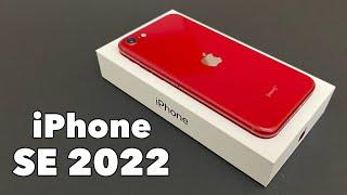 Unboxing Apple iPhone SE 2022 - Red