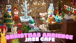 ️ Cozy Christmas Jazz Ambience  Relax by the Fireplace w/ Animal Crossing Winter Vibes ️