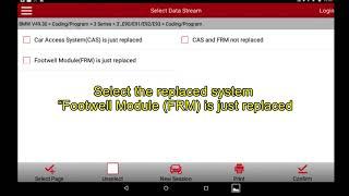 [LAUNCH X-431PRO/PRO3] E-series FRM (Footwell Module) Coding Instructions, BMW (2010)