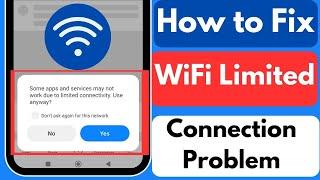 How to Fix WiFi Limited Connection Problem  | Limited Connection in WiFi