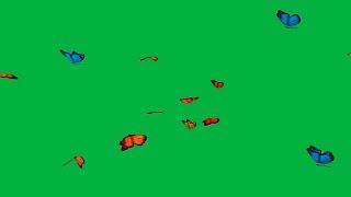 BUTTERFLIES FREE VIDEO [Animation Loop on Green Screen]