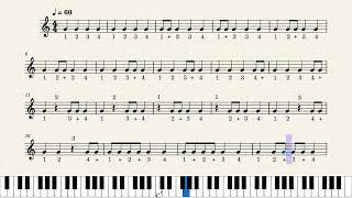 Eighth Note Counting by Method to the Melody