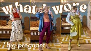 WHAT I WORE THIS WEEK | a week of colorful maternity outfits in my thrifted wardrobe | WELL-LOVED