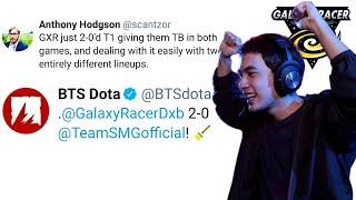 GXR vs T1, SMG | GXR is on  | Dota Twitter Reaction