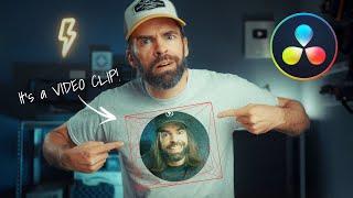 Put a VIDEO CLIP on Your T-Shirt! Surface Tracker Tutorial DaVinci Resolve 19