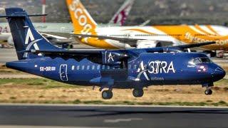 ASTRA Airlines ATR 42-300 Landing at Athens (Airline Closed) | ATH Airport Plane Spotting | Windy