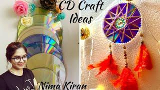 Easy CD Dream Catcher Craft /2021 Easy Crafts /Waste material crafts/art and craft #craft #nimakiran