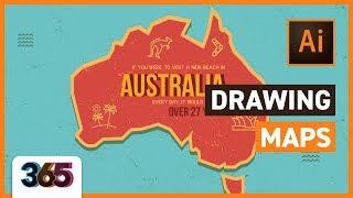 Drawing Maps in Illustrator CC | tips & time-lapse  #26/365 Days of Creativity