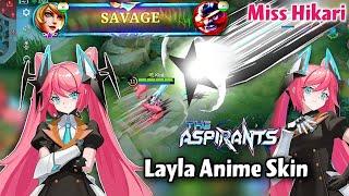 LAYLA SAVAGE!ASPIRANTS SKIN MISS HIKARI is BACK!️Anime skin MLBB