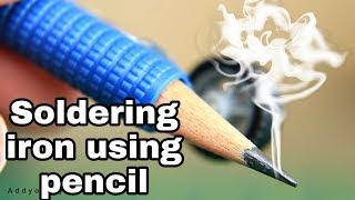  HOW To MAKE A SIMPLE SOLDERING IRON USING PENCIL.soldering iron using pencil. Homemade