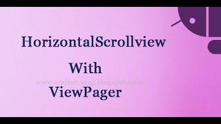 Android HorizontalScrollview and ViewPager | Android Studio Tutorial