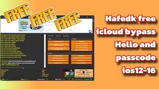 (*FREE)Haafedk free icloud bypass | hello & passcode | supports ios12-16