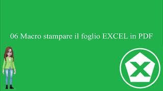 06 Macro stampare il foglio EXCEL in PDF