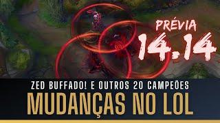 MUDANÇAS NO LOL! + DE 20 CAMPEÕES MODIFICADOS, UMA RUNA E UM ITEM IMPORTANTE, PRÉVIA 14.14