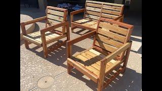 Outdoor Furniture Build (with Plans from John Builds It here on YouTube)