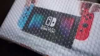 Unboxing 2017 Nintendo Switch Neon Red Blue Version (First in Malaysia) Part 1/2