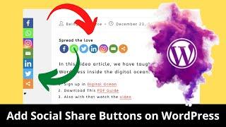 FREE Social Sharing Plugin WordPress | Social Sharing Buttons WordPress | Social Share WordPress