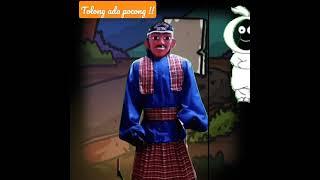 Ondel Ondel through the grave is being chased by Pocong Dingdong #shorts