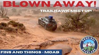 Jeep Grand Cherokee Trailhawk Meet Up | Fins and Things Moab| WK2 Off-Road - Wind Blown!