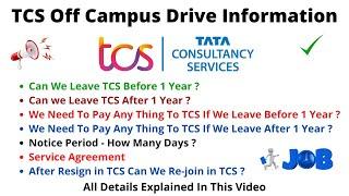 Can We Leave TCS Before 1 Year ? | Resign Before 1 Year, Service Agreement , Notice Period, penalty
