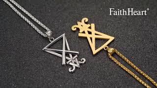 FaithHeart Satan Sigil of Lucifer Necklace For Men