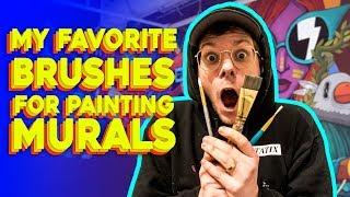 My Favorite Paint Brushes for Painting Murals - Ten Hundred