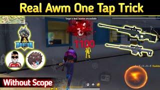 Awm One Shot Tutorial Without Scope || Free Fire #1