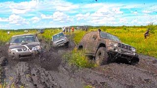 МОЩНЫЙ MITSUBISHI PAJERO против JEEP, SUZUKI, HOVER, NISSAN, УАЗ, НИВА! КУРСК!