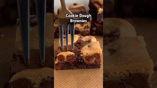 Which part is best? The cookie or the Brownie? #cookie #baking #recipe