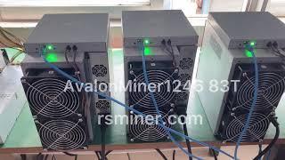 NEW High Hashrate AvalonMiner 1246-83T Blockchain Miner Shenzhen Stock