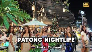 [4K]  Christmas Nightlife in Patong Beach | Festive Vibes in Phuket, Thailand