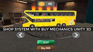 Shop System In Unity | Bus Selection With Cash Save System And Buy Mechanics