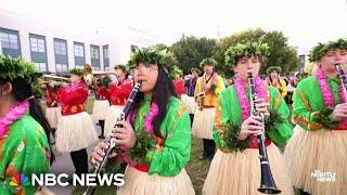 Students from Maui prepare for performance at 2024 Rose Parade