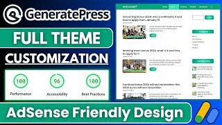 How to Customize GeneratePress Theme | GeneratePress Full Theme Customization 2024