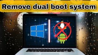 how to remove dual boot system | how to remove grub bootloader permanently