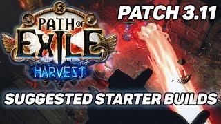 Path of Exile - Harvest Suggested Starter Builds!  New Player Friendly!