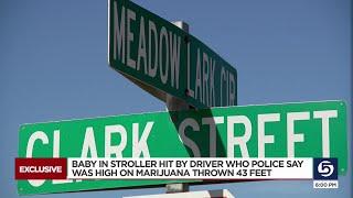 Baby in stroller hit by driver who police say was high on marijuana thrown 43 feet