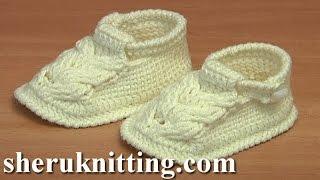 Сrochet Baby Booties Part 2 of 3/Crochet Cable Stich