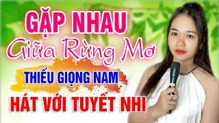 Karaoke Gặp Nhau Giữa Rừng Mơ - Thiếu Giọng Nam | Song ca với Tuyết Nhi Organ