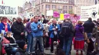 Partij voor de dieren op de dam in amsterdam 18-5-2013