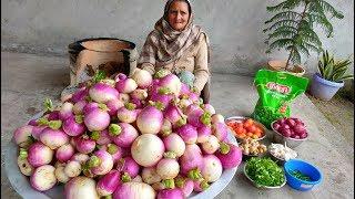 SHALGAM RECIPE BY MY GRANNY | TURNIP RECIPE | INDIAN STYLE | VILLAGE COOKING | SABJI RECIPE