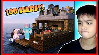 ATUN & MOMON BERTAHAN 100 HARI DI RAFT MINECRAFT !! Feat @sapipurba