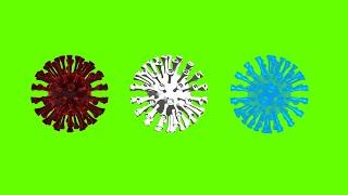 Green screen Coronavirus 3D model COVID 19 | coronavirus | coronavirus animation