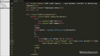 PHP AJAX Jquery   Load Dynamic Content in Bootstrap Popover