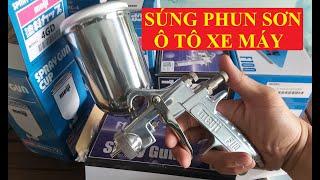 Review thực tế súng phun sơn Meiji F-110-G15T 1.5mm Nhật Bản | Meiji F110-G15T kim béc 1.5mm