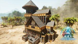 How To Build A Beach House Chateau Base - ARK: Survival Ascended - Build Tutorial