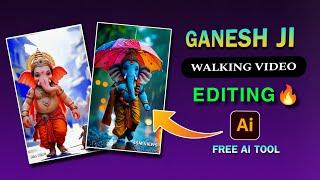 Ganesh ji walking video editing using Ai tool || image to video generator tutorial #aitool#editing